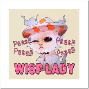 Cute And Beautiful Wisp Cat Lady Posters and Art